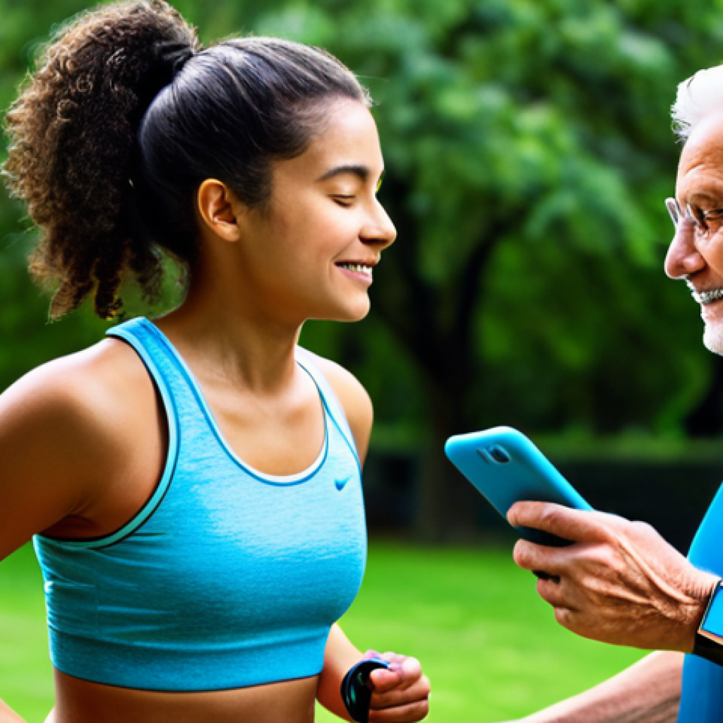 디지털 건강 관리의 트렌드와 전망 - Personalized Health Coach at Your Wrist**

*   **Prompt:** A diverse group of people (e.g., a young ...