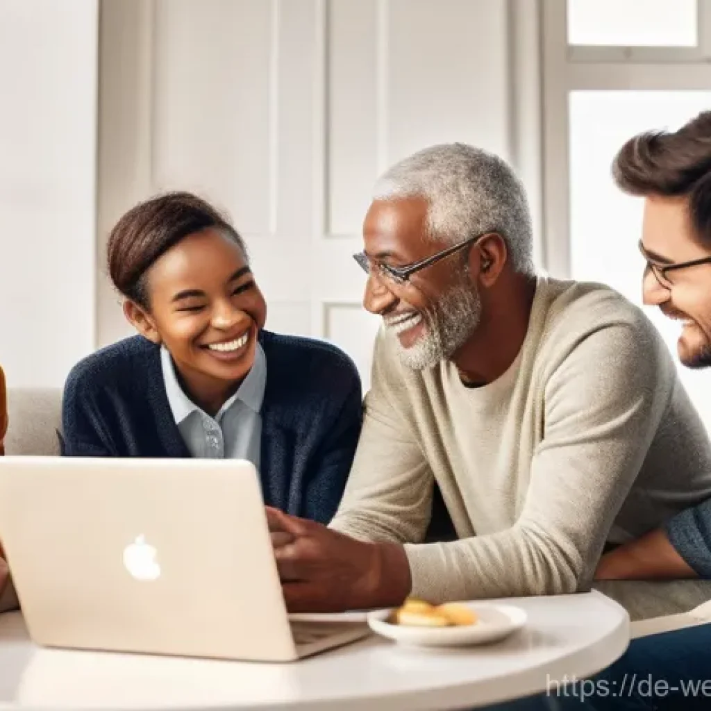 온라인 커뮤니티와 웰니스  집단의 힘 - **Prompt:** A vibrant and diverse group of adults (men and women of varying ages and ethnicities), a...