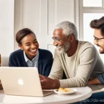 온라인 커뮤니티와 웰니스  집단의 힘 - **Prompt:** A vibrant and diverse group of adults (men and women of varying ages and ethnicities), a...