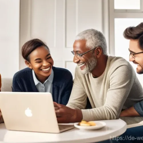 온라인 커뮤니티와 웰니스  집단의 힘 - **Prompt:** A vibrant and diverse group of adults (men and women of varying ages and ethnicities), a...